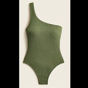 Jcrew textured One sholder swimsuit